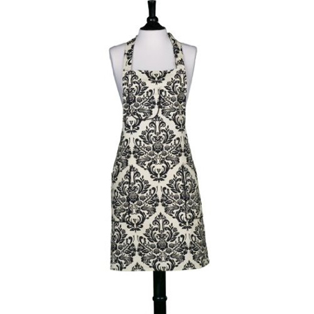 Jessie Steele - Bib Chef's Cream & Black Damask Apron